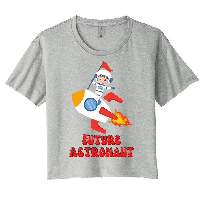 Future Astronaut Cartoon Women's Crop Top Tee