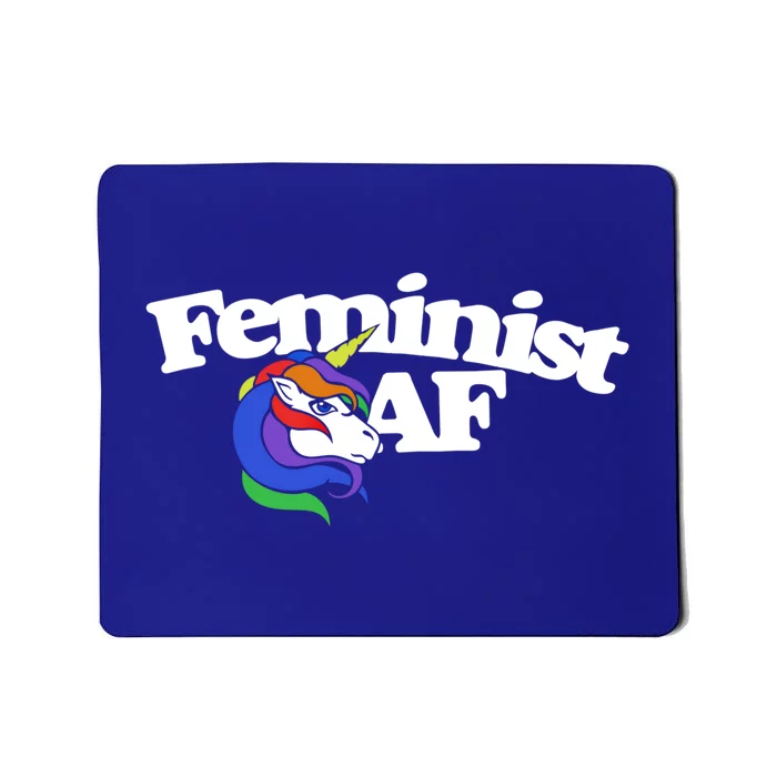 Feminist Af Cute Retro Rainbow Gift Mousepad