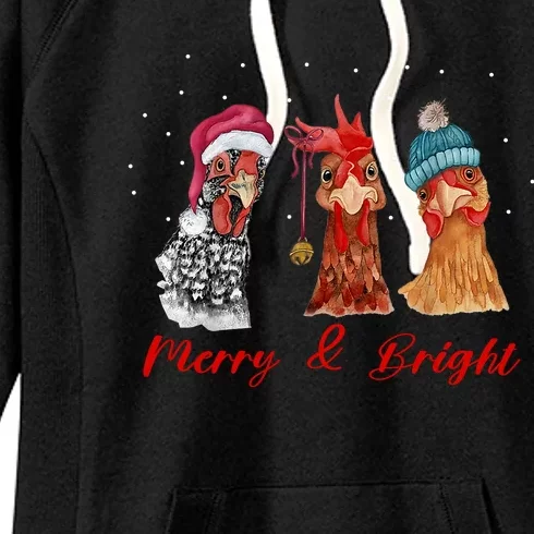 Farm Animal Chicken Gift For Christmas Women's Fleece Hoodie