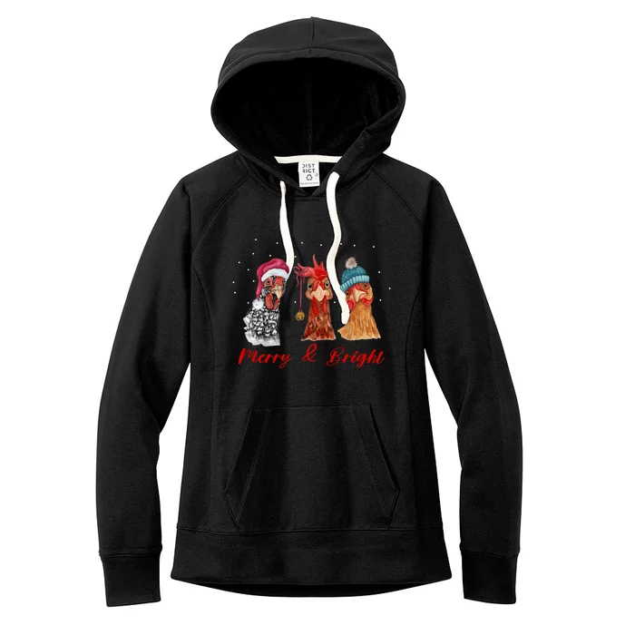 Farm Animal Chicken Gift For Christmas Women's Fleece Hoodie