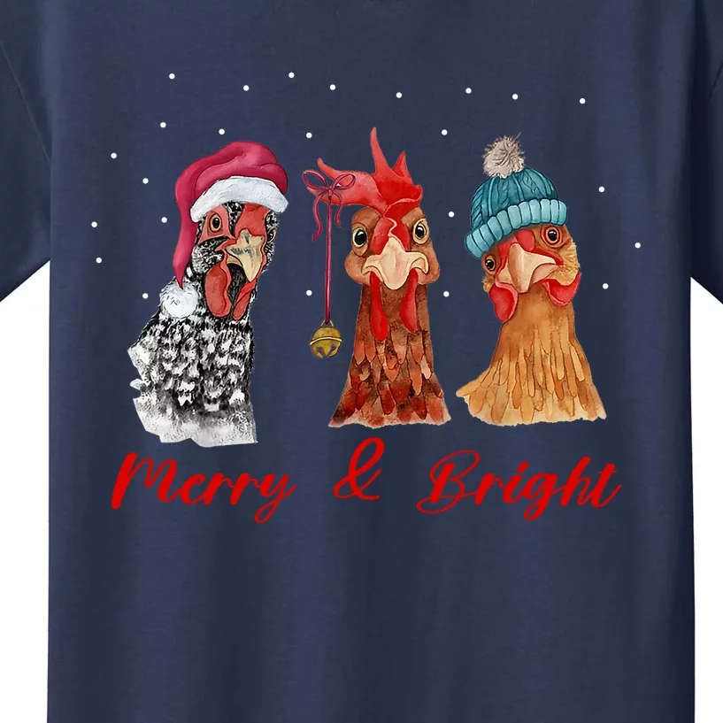 Farm Animal Chicken Gift For Christmas Kids T-Shirt