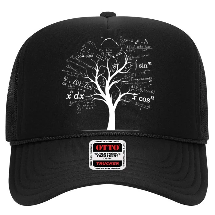 Funny AP Calculus Algebra Tree Math Teacher Nerd Geek Gifts High Crown Mesh Trucker Hat