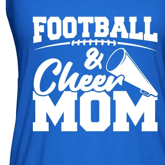 Football And Cheer Mom Great Gift High School Sports Great Gift Cheerleading Gif Ladies Essential Flowy Tank