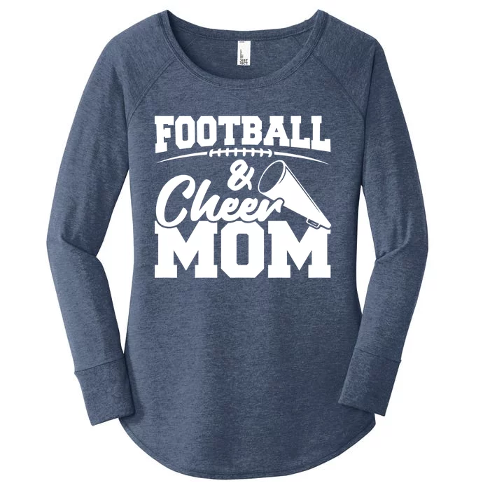 Football And Cheer Mom Great Gift High School Sports Great Gift Cheerleading Gif Women's Perfect Tri Tunic Long Sleeve Shirt