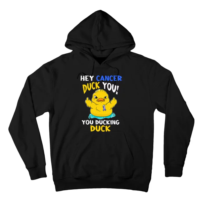 Fight Against Cancer Funny Duck Design Hoodie