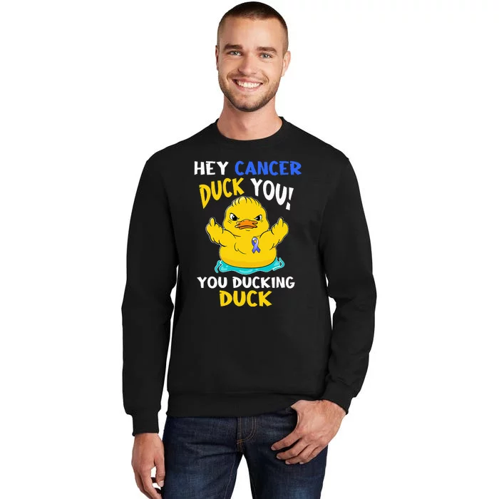 Fight Against Cancer Funny Duck Design Sweatshirt