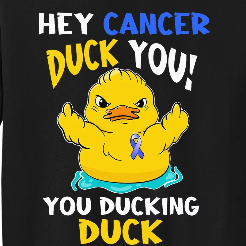 Fight Against Cancer Funny Duck Design Sweatshirt