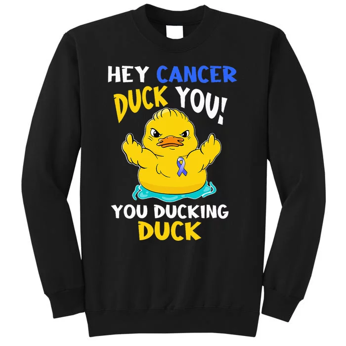 Fight Against Cancer Funny Duck Design Sweatshirt