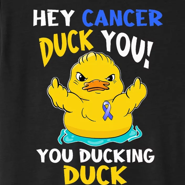 Fight Against Cancer Funny Duck Design ChromaSoft Performance T-Shirt