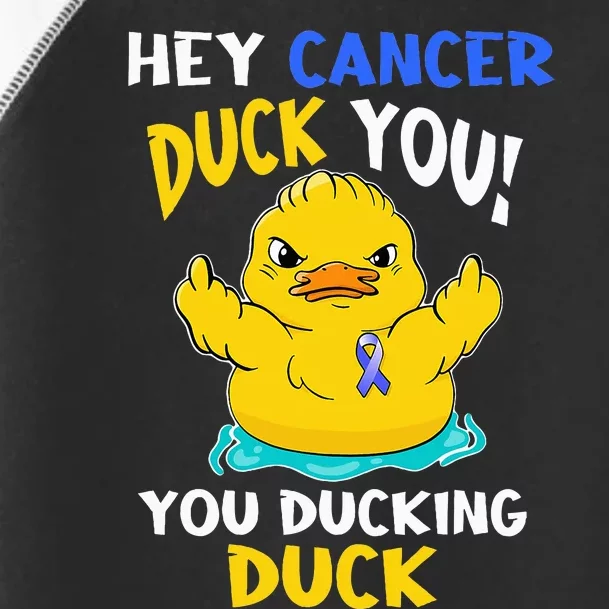 Fight Against Cancer Funny Duck Design Toddler Fine Jersey T-Shirt