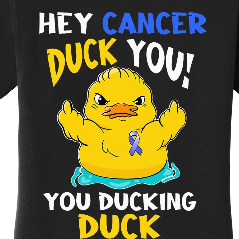 Fight Against Cancer Funny Duck Design Women's T-Shirt