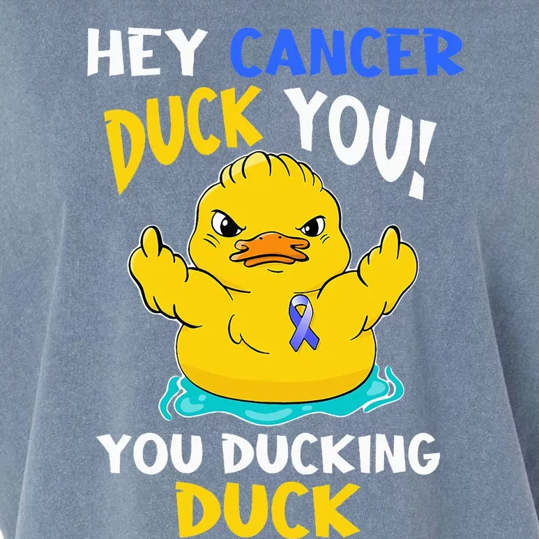 Fight Against Cancer Funny Duck Design Garment-Dyed Women's Muscle Tee