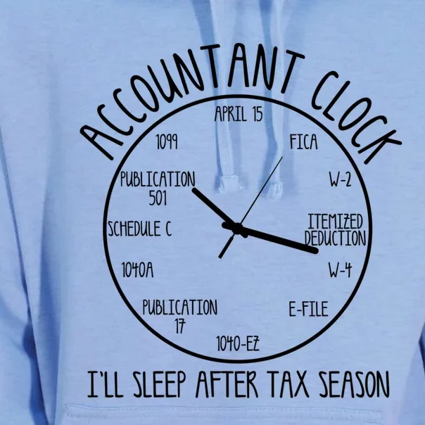 Funny Accountant Clock Gift For Cpa Accounting Men Women Cool Gift Unisex Surf Hoodie