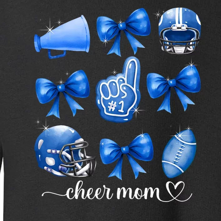 Football And Cheer Mom Football Coquette Bow Game Day Women Toddler Sweatshirt