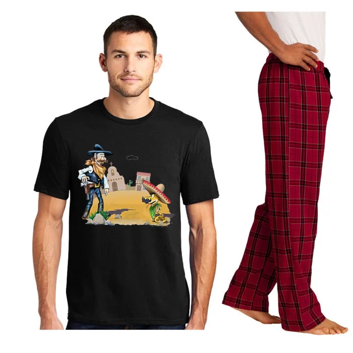 Fun American Cow In A Snakebite Showdown Pajama Set