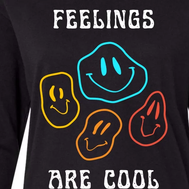 Feelings Are Cool Tal Health Cute Therapist Therapy Gift Womens Cotton Relaxed Long Sleeve T-Shirt