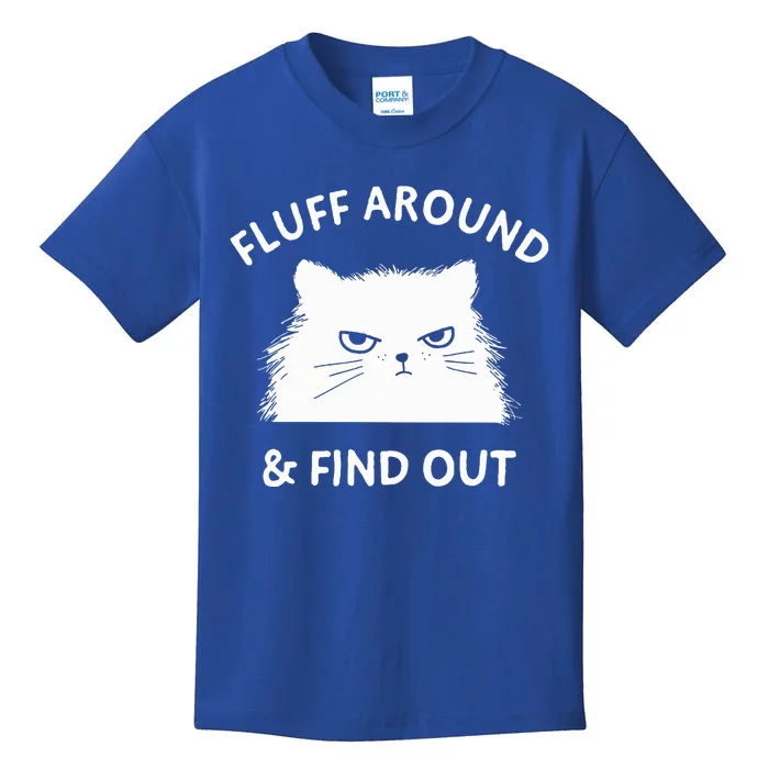 Fluff Around Cat Lady Kids T-Shirt