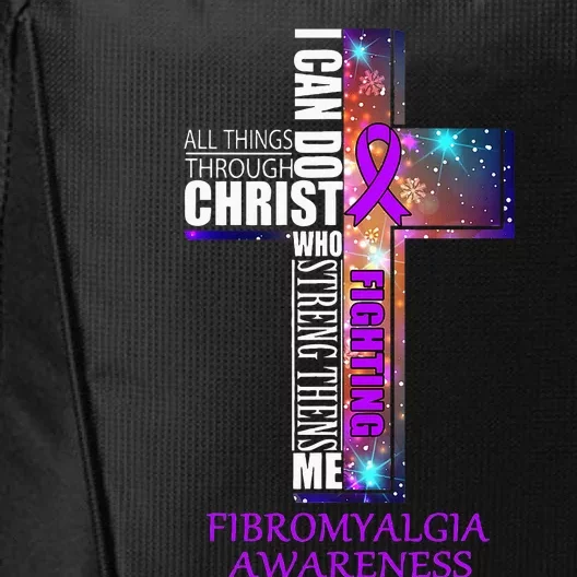 Fibromyalgia Awareness Christmas Gift City Backpack