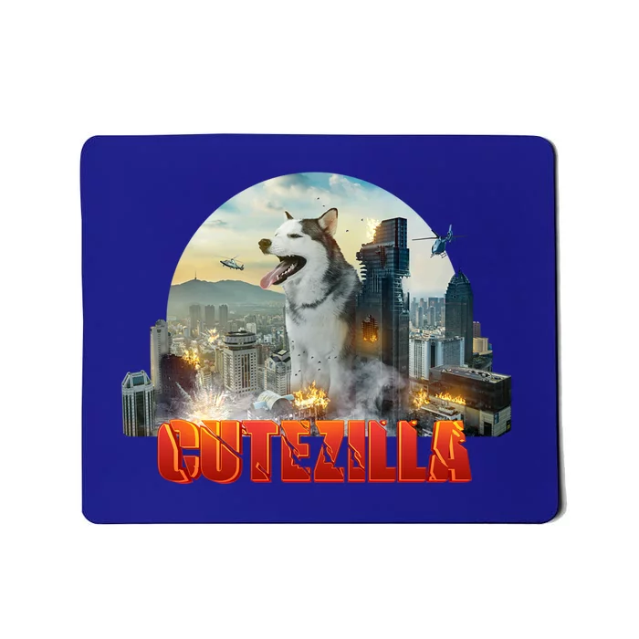 Funny And Cute Husky Puppy For Christmas And Halloween Cool Gift Mousepad