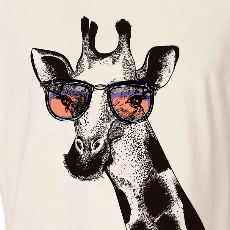 Fun And Cool Hipster Giraffe Animal LoverS Giraffe Garment-Dyed Women's Muscle Tee