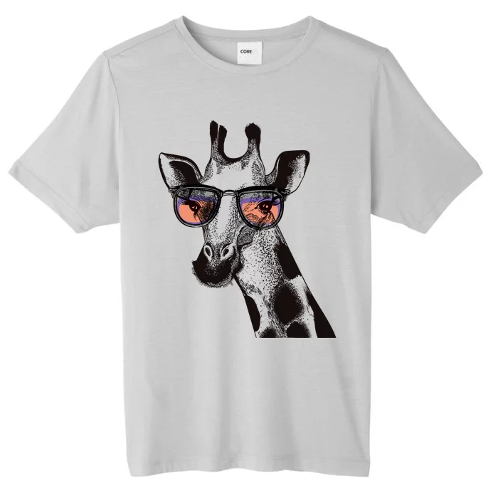 Fun And Cool Hipster Giraffe Animal LoverS Giraffe ChromaSoft Performance T-Shirt