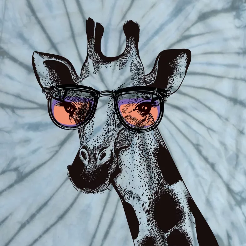 Fun And Cool Hipster Giraffe Animal LoverS Giraffe Tie-Dye T-Shirt