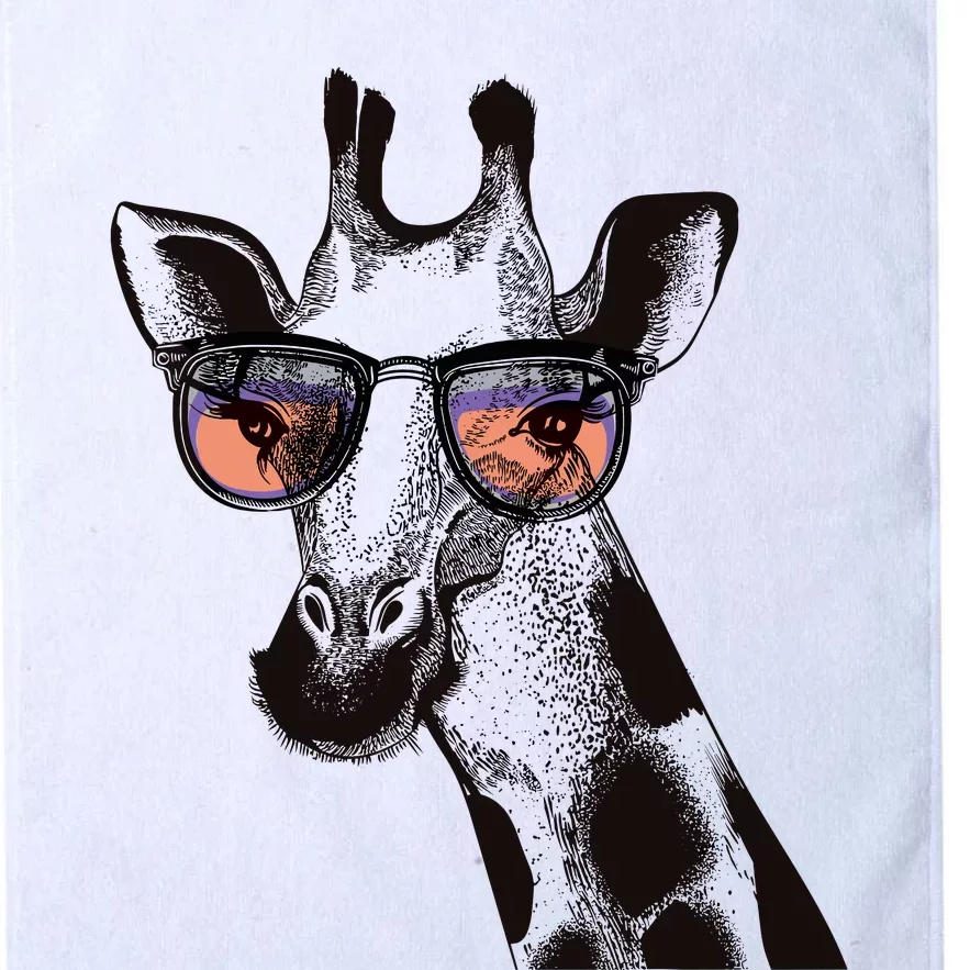 Fun And Cool Hipster Giraffe Animal LoverS Giraffe Platinum Collection Golf Towel