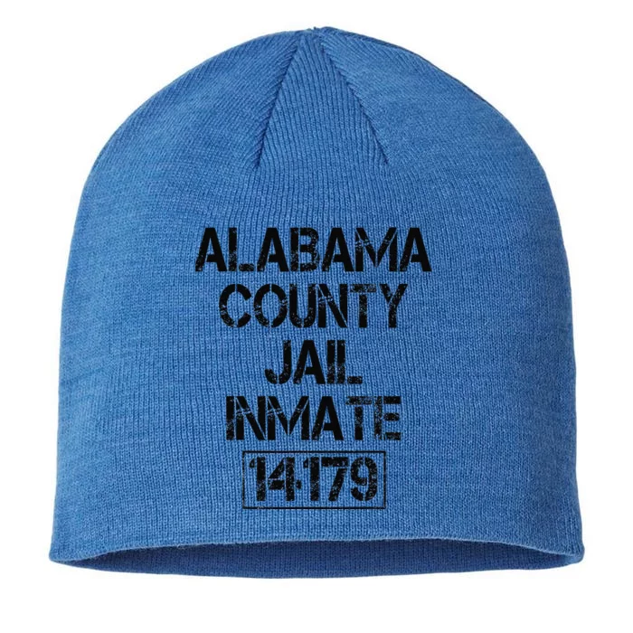 Funny Alabama County Jail Inmate Halloween Jail Costume 8 1/2in Sustainable Knit Beanie