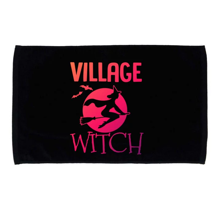 Funny And Cute Village Witch Halloween Costume Gift Microfiber Hand Towel