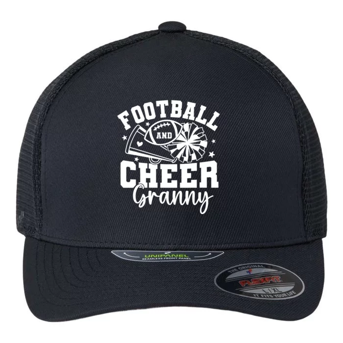 Football And Cheer Granny Football Mom Cheer Grandma Women Flexfit Unipanel Trucker Cap