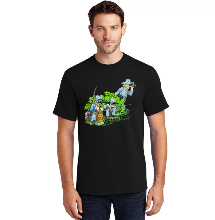 Fun American Confederate Soldiers Waiting In Ambush Tall T-Shirt