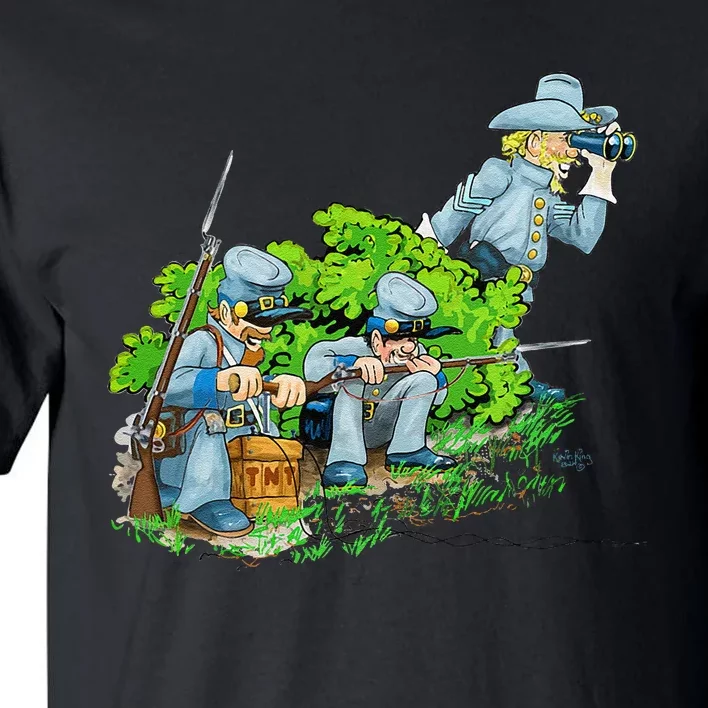 Fun American Confederate Soldiers Waiting In Ambush Tall T-Shirt