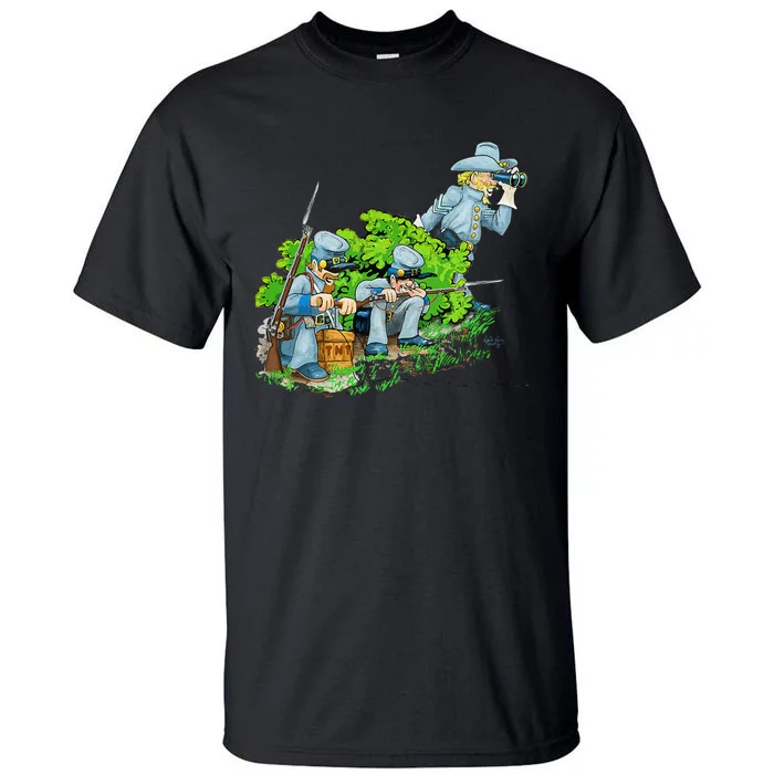 Fun American Confederate Soldiers Waiting In Ambush Tall T-Shirt