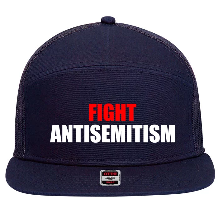 Fight Antisemitism Cool Gift 7 Panel Mesh Trucker Snapback Hat