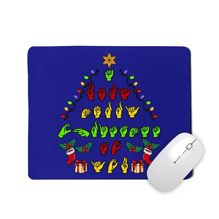 Funny Asl Christmas American Sign Language Great Gift Mousepad