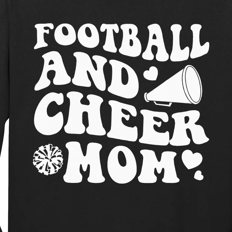 Football And Cheer Mom Cheerleading Mom Mother's Day Long Sleeve Shirt