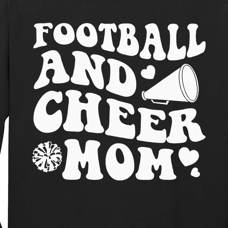 Football And Cheer Mom Cheerleading Mom Mother's Day Tall Long Sleeve T-Shirt