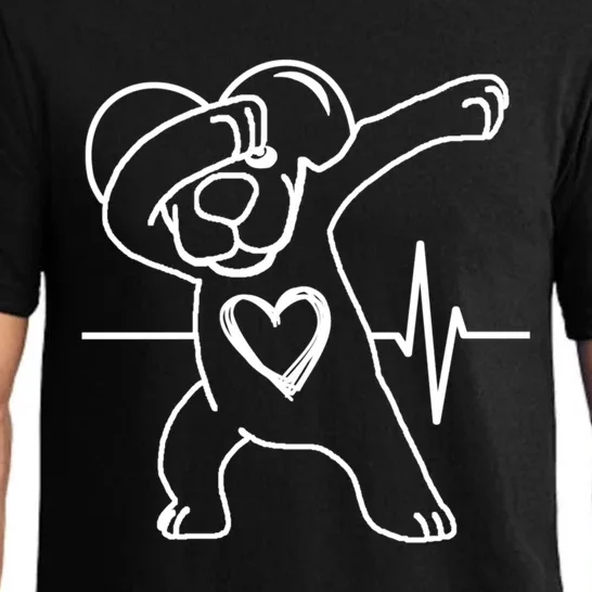 Funny And Cute Valentines Day Dabbing Puppy Heart Cool Gift Pajama Set