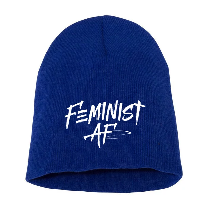 Feminist Af Cute Gift Great Gift Political Protest 'S Rights Gift Short Acrylic Beanie