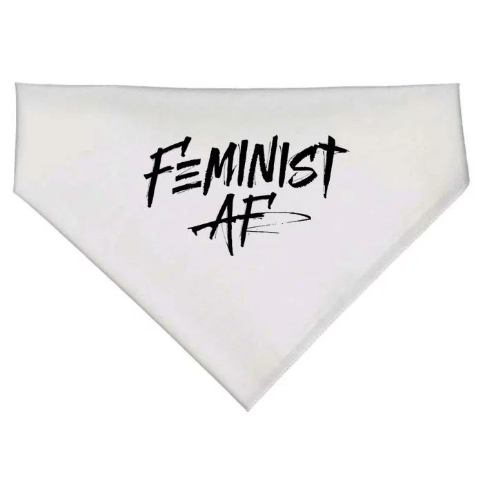 Feminist Af Cute Gift Great Gift Political Protest 'S Rights Gift USA-Made Doggie Bandana