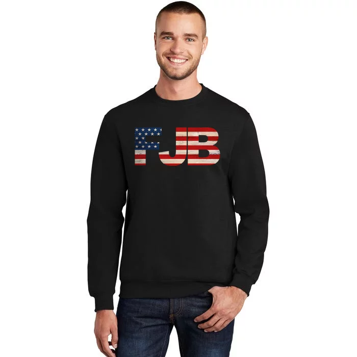 FJB American Camo Logo F*ck Joe Biden Tall Sweatshirt