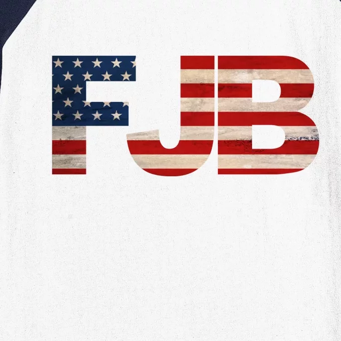 FJB American Camo Logo F*ck Joe Biden Baseball Sleeve Shirt