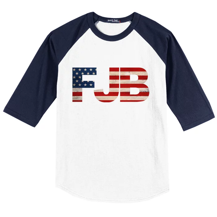 FJB American Camo Logo F*ck Joe Biden Baseball Sleeve Shirt