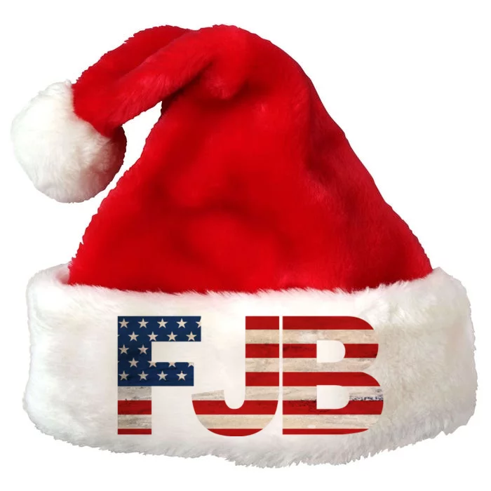 FJB American Camo Logo F*ck Joe Biden Premium Christmas Santa Hat