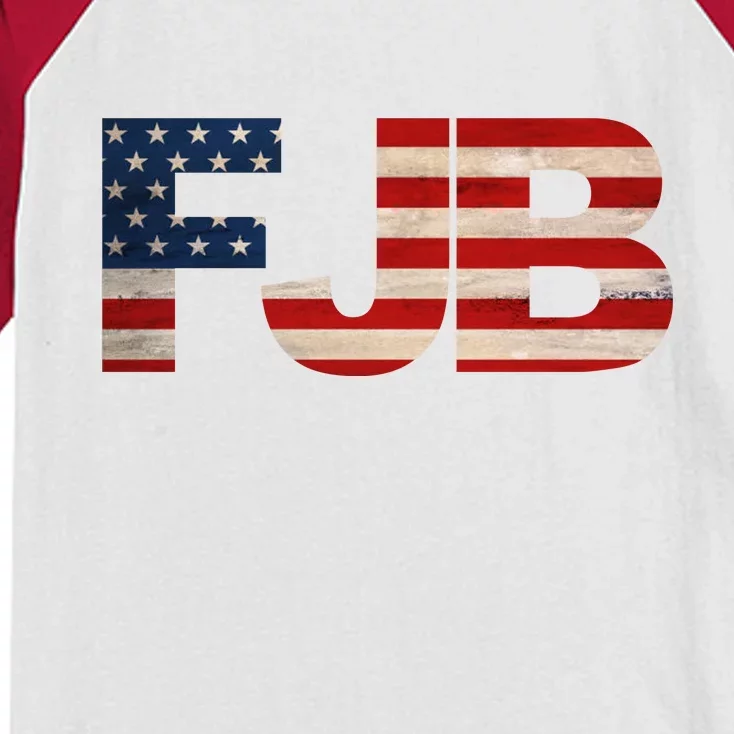 FJB American Camo Logo F*ck Joe Biden Kids Colorblock Raglan Jersey