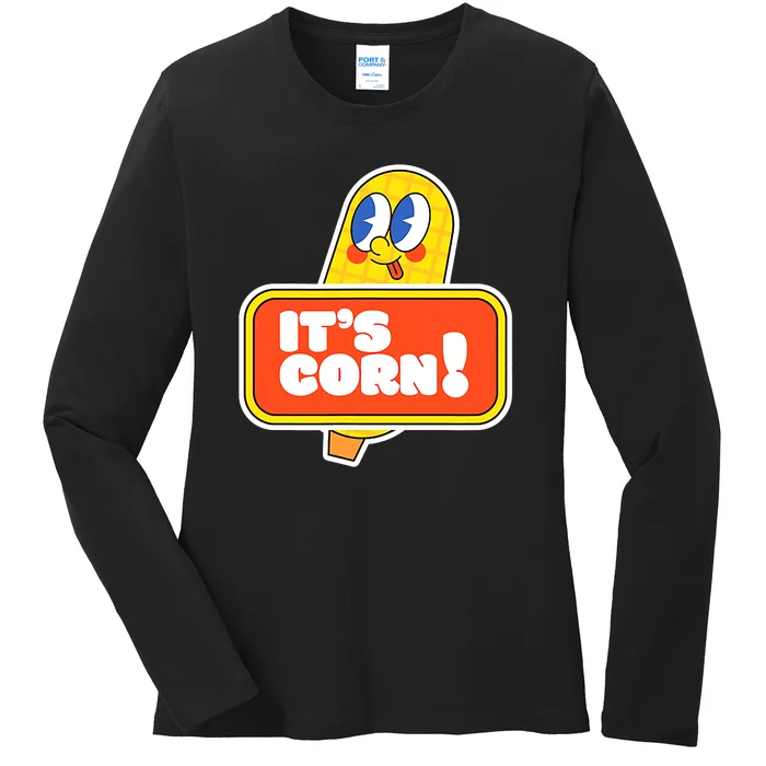 Funny And Cute It’s Corn On The Cob Corn Lover Ladies Long Sleeve Shirt