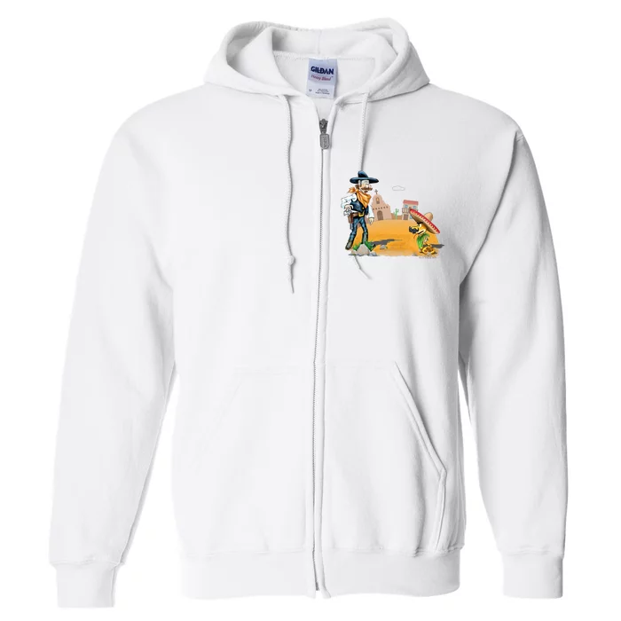 Fun American Cowboy In A Snakebite Showdown Full Zip Hoodie