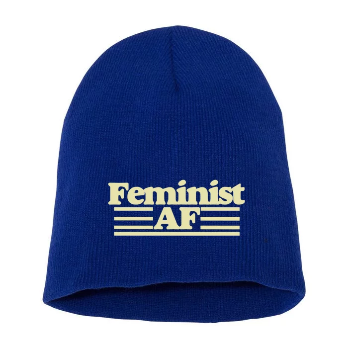 Feminist Af Cute Gift Short Acrylic Beanie