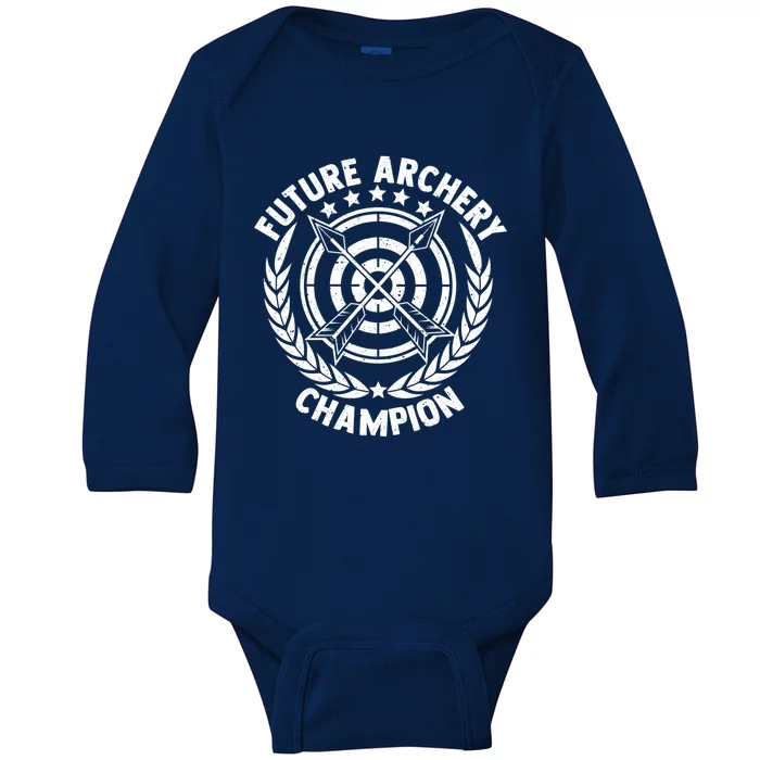 Future Archery Champion Gift Bow Arrow Club Competition Archery Gift Baby Long Sleeve Bodysuit