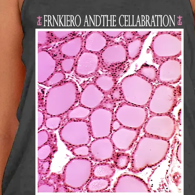 Frnkiero Andthe Cellabration Cells Redux Women's Knotted Racerback Tank